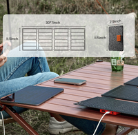 Panneau solaire OEM/ODM GNCC 34W ETFE noir, efficacité 24%, chargeur USB portable pliable à charge rapide pour téléphone portable, camping, extérieur
