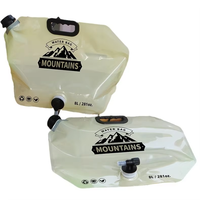 Conteneur d'eau pliable CoreMuse pour le camping, 2 gallons (8L), bec verseur en plastique réutilisable, pliable pour la randonnée en plein air, préparation aux situations d'urgence (1