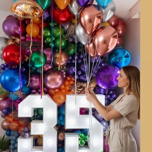 ชุดลูกโป่งลาเท็กซ์สีดำขนาดใหญ่ 36 นิ้ว สำหรับเด็กผู้หญิงหรือเด็กผู้ชาย ตกแต่งงานเลี้ยงฉลองทารก งานเปิดเผยเพศลูก - Product Image 5