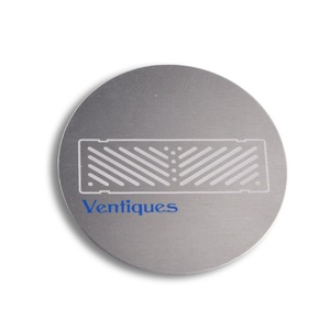 ที่รองแก้วโลหะทรงกลมสีเงินพิมพ์ลายซิลค์สกรีนสีเงิน - Product Image 3