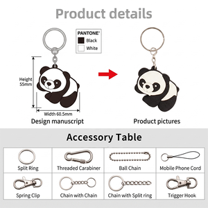 Wholesale Hot Sale Promotional Gift Soft PVC Cute Mini Cartoon <b>Customized</b> <b>Keychain</b> Tag for Souvenir - Product Image 6