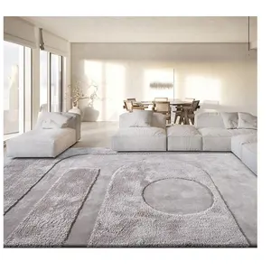 Высококачественный ворсовый 100% бамбуковый шелковый ковер ручной работы Серый роскошный ковер для гостиной ковры и ковры
