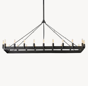 Candelabro <span class=keywords><strong>de</strong></span> acero <span class=keywords><strong>de</strong></span> latón Industrial moderno para <span class=keywords><strong>Hotel</strong></span> y Villa, comedor, luz colgante Rectangular regulable personalizada - Product Image 1