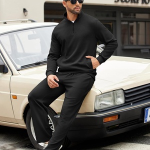 Conjunto Deportivo Casual de Otoño para Hombre COOFANDY, 2 Piezas, Sudadera con Cierre de Cremallera y Pantalones Deportivos de Pierna Ancha - Product Image 3