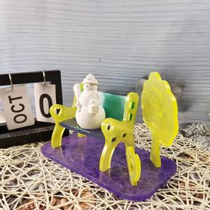 Moules de coulée en résine faits à la main pour bricolage ornements décoratifs Ins Style Silicone banc de parc ornement moule X0322 - Product Image 6