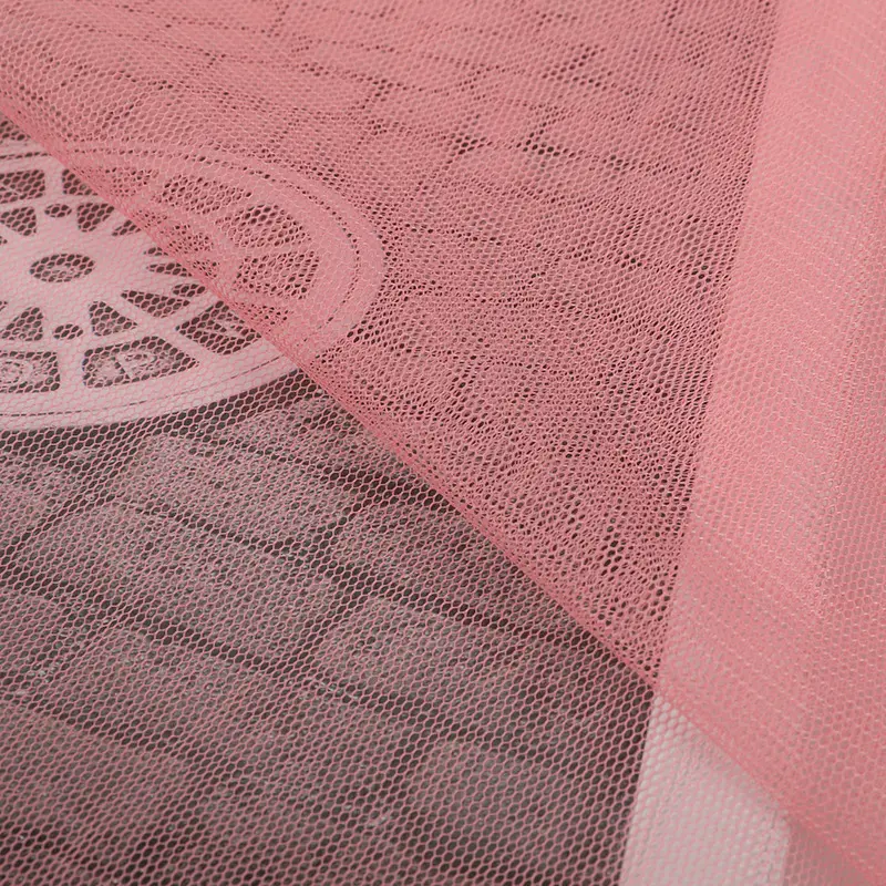 V1724 Muỗi Net Backcloth Lưới Vải 100% Polyester Lục Giác Lưới Vải Vải Cho Váy Cưới May Mặc