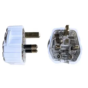 Adaptador de viaje convertidor de enchufe UK 3, enchufe de Pin plano, fusible superior eléctrico, 13A, enchufe múltiple con luz indicadora