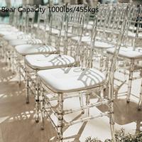Chaise Chiavari empilable en plastique acrylique transparent pour banquets, fêtes, événements et mariages – Vente en gros