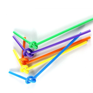 100 teile/paket Flexible Fantastische Extra Lange Bunte Einweg Verrückte Künstlerische Dicke Kunststoff Trinkhalme - Product Image 3