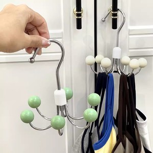 Organizador de Armario Giratorio de 360 Grados con Seis Ganchos de Metal Pulido para Uso en el Hogar y Dormitorio - Product Image 2