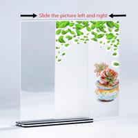 Support de Table en Acrylique Noir A4 A5, Porte-Menu Extensible pour Restaurant, Présentoir de Prix, Support de Bureau pour Réunions