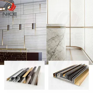 Factory Price Decor Aluminum Extrusion Trim Gold Wall Profile Edging T Shape Skirting Line