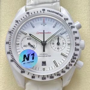 Top qualité mécanique plongeur étanche 44mm N1 usine 9300 mouvement blanc boîtier en céramique multi-fonction Chrono montre - Product Image 1