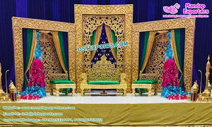Nuevo Escenario Temático Punjabi Maiyan, Decoración de Escenario Mehndi de Diseño Estadounidense para Ceremonia Punjabi, Accesorios de Decoración de Escenario Mehndi con Temática Punjabi - Product Image 2
