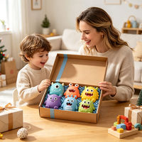 Lot de 6 jouets anti-stress Squishy Monstre Mignon à remontée lente en mousse PU, ensemble cadeau sensoriel