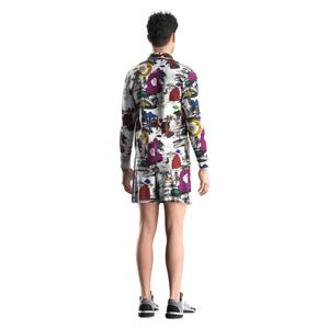 T-shirt à manches longues Odm Sublimation Button Floral Seaside, vêtements de plage décontractés pour hommes, été - Product Image 6