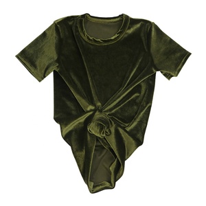 Nouvelle robe t-shirt pour bébé fille, robe décontractée en velours uni à manches courtes, robe multicolores pour filles, vêtements pour enfants - Product Image 3