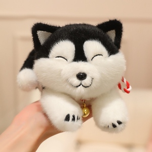 Peluche de Cachorro Adorable, Cuatro Razas de Perros, Seis Colores de Pañuelos, Decoración de Cerezas, Tela Suave y Esponjosa, Mini Muñeco de 20 cm, Hermoso Regalo para Niños - Product Image 3