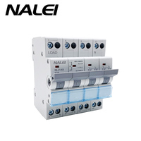 Interrupteur de transfert manuel double alimentation 400VAC 63A NLZ1-63/4P, disjoncteur à interverrouillage unilatéral 4P (MTS) pour installation sur rail DIN