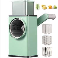Oem Service Rvs 3 Blades Handleiding Multifunctionele Cutter Slicer Mandoline Drum Roterende Kaas Groente Shredder Rasp
