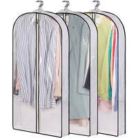 Sacs à vêtements suspendus anti-poussière en tissu non tissé personnalisables pour placard sac de rangement transparent pour vêtements