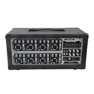 RQSONIC PM808A-MP3 Professional 8 Channels Mini Audio Mixer 500W Power Amplifier USB Function Promotion Price Pro Audio MP3