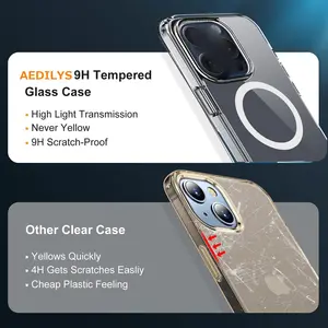 Beelan BSCI Premium Eco Friendly Shockproof Hybrid Clear Transparent Phone Magnetic Case For IPhone 15 Magnetic Case