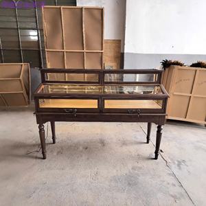 Meubles de salle d'exposition de bijoux de style rétro en bois vitrines en verre pour bijoux et vitrines de <span class=keywords><strong>pierres</strong></span> précieuses - Product Image 5