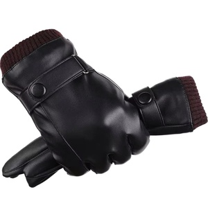 <span class=keywords><strong>Gants</strong></span> décontractés en cuir PU pour hommes pour l'<span class=keywords><strong>hiver</strong></span> <span class=keywords><strong>Gants</strong></span> anti-froid pour garder au chaud pour une utilisation quotidienne et en plein air pour le cyclisme - Product Image 1