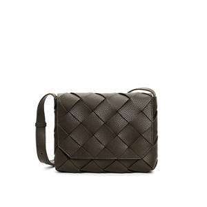 2024 nuevo bolso tejido de cuero genuino Casual moda lichi grano cuero de vaca bolso de hombro para mujer bandolera - Product Image 5