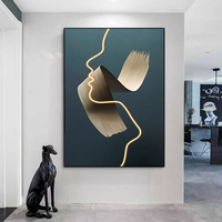 Vente en gros d'œuvres d'art abstraites de haute qualité avec bandes lumineuses LED pour la décoration murale et l'encadrement de tableaux