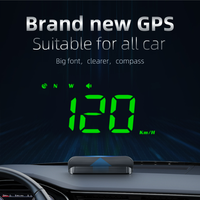 Tampilan Head Up Display (HUD) Mobil, Speedometer GPS, Daya USB, Plug & Play, Alarm Kecepatan Berlebih Otomatis, Aksesori Meter Digital Hijau