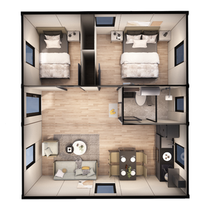 Edifici Portatili Case Prefabbricate 20Ft 30Ft Struttura in Acciaio Abitazioni Espandibili in Container - Product Image 5