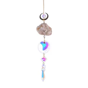 Healing Crystals wind chimes SunCatcher Stones Han Prism Hogar Hanging Crafts Pendant Sun Catcher For Energy