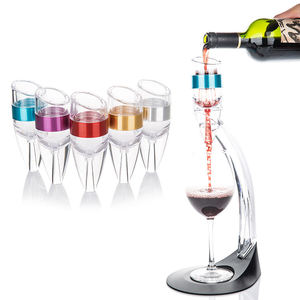Sang trọng không nhỏ giọt cơ sở như & hợp kim nhôm rượu vang Decanter độc đáo sục khí chất lượng rượu vang Đen <span class=keywords><strong>Aerator</strong></span> pourer và Decanter - Product Image 6