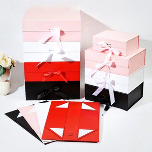 New Arrival Tushi Fo Simple Elegant <b>White</b> Rigid Gift <b>Box</b> with Magnetic Closure Ribbon Stamping Printed Recyclable - Product Image 1