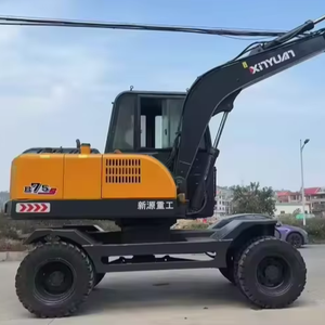 Excavadora de Ruedas Usada de 7-8 Toneladas con Pocas Horas de Trabajo - Motor Changchai de Segunda Mano Confiable, Maquinaria XINYUAN de China en Venta - Product Image 1