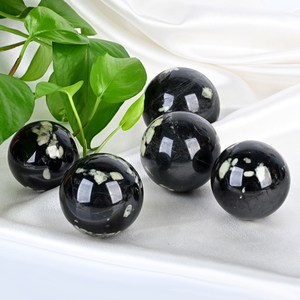 Esfera de Cristal de Piedra de Crisantemo Natural al por Mayor, Bola de Cristal de Flor Pulida para Decoración del Hogar - Product Image 6