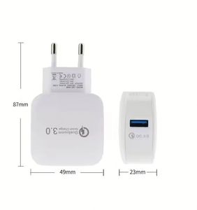 Single Port 18W QC3.0 USB Wall Charger Portable Power <b>Adapter</b> EU US <b>Plug</b> Fast Charging Travel Block for Mobile Phone - Product Image 4