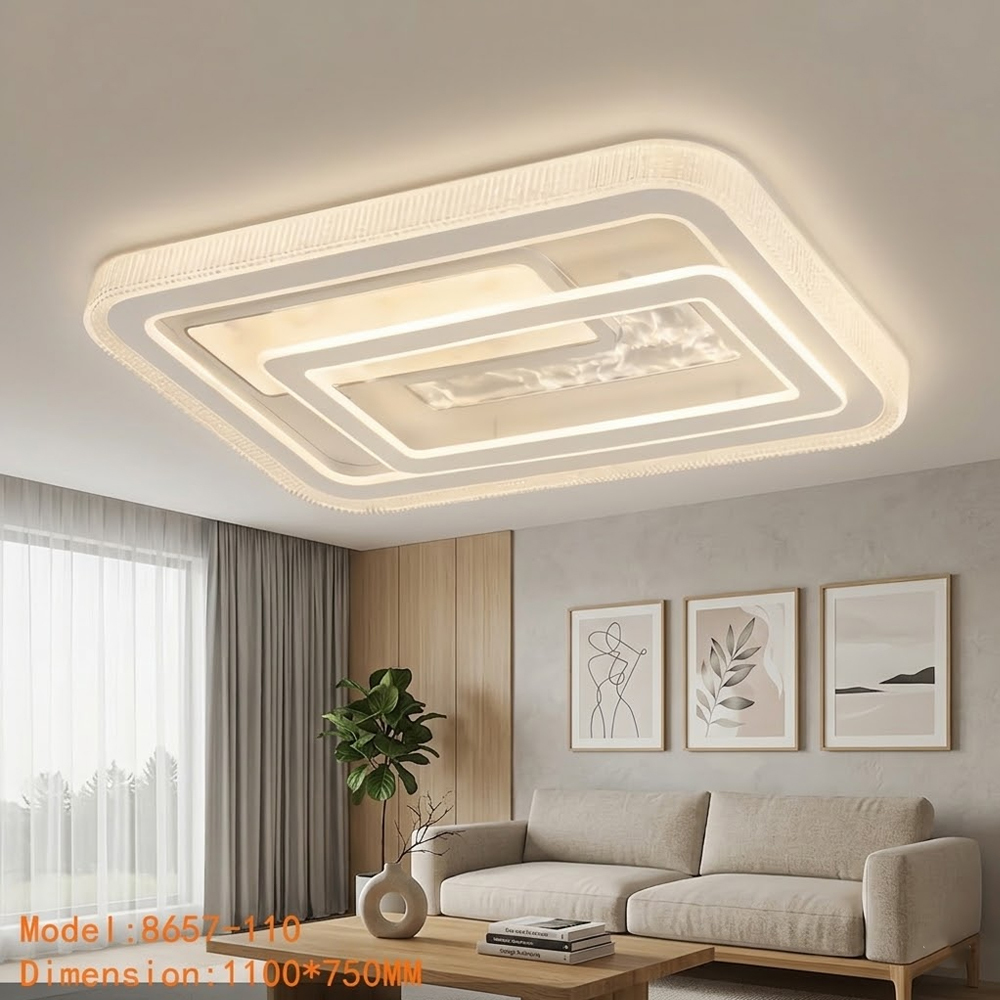 Direct Factory Ceiling Light Fixture Elegant Ripple Texture LED Panel Lamp Modern House Renovation Wholesale Interior Lighting