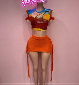 Conjunto de Top Corto Halter Sexy y Minifalda para Mujer, Estilo Y2K, Conjunto de Minifalda Ajustada, Conjunto de Dos Piezas para Mujer, Ropa de Verano, Ropa de Club - Product Image 3
