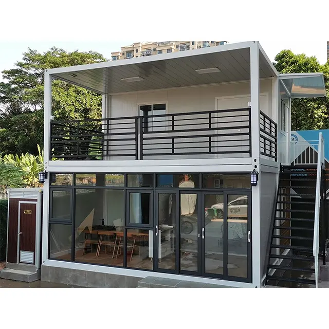 China Low Price Luxury Movable Easy To Install Flat Pack 20FT Detachable Mobile Premium Prefab Container House For Sale