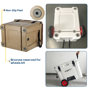 Glacière rotomoulée 45QT robuste en PE, étanche, isotherme, pour la conservation des aliments, portable - Product Image 4