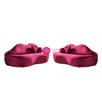 Canapé Yicheng de luxe léger pour salon de beauté, canapé paresseux rose et rouge sexy, mobilier de chambre à coucher en gros à vendre