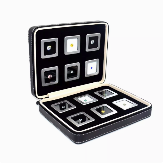 Medium-sized silver 12 pieces + zipper bag  (slide buckle)