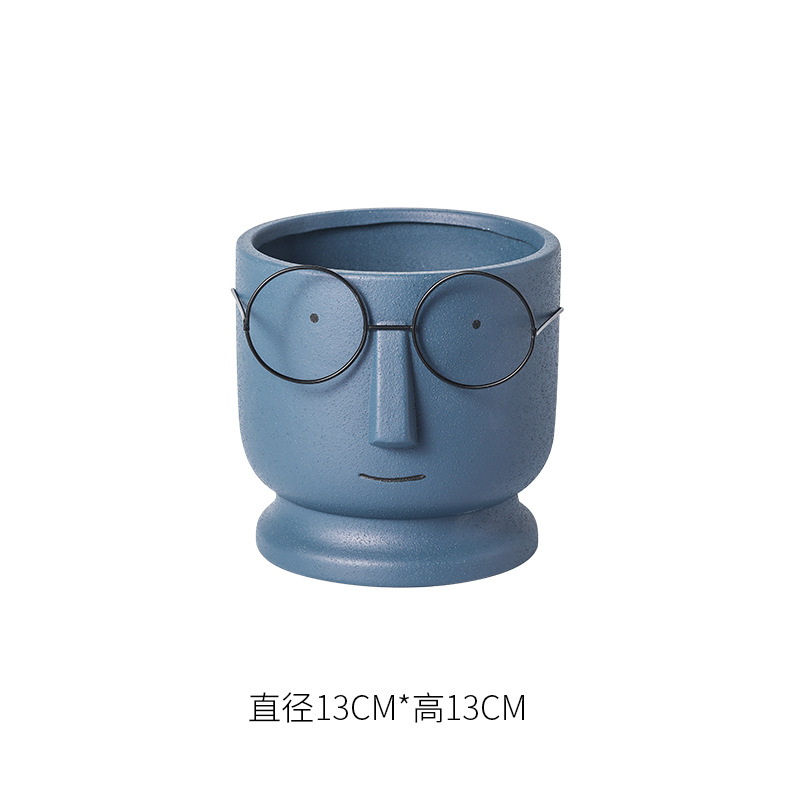 Ak067 Lunettes moyennes bleues