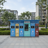 Armoire de recyclage verticale extérieure de 240 litres avec écran tactile, station de collecte intelligente des déchets urbains