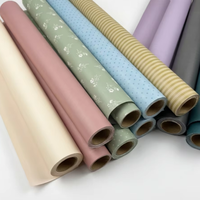 Papier cadeau mat imperméable de luxe, impression personnalisée pour fête d'anniversaire, bouquet floral et emballage de boîte cadeau