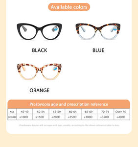 L528 Gafas de lectura de <span class=keywords><strong>presbicia</strong></span> a la moda de ojo de gato delgado para hombre Marco grande PC Anti-Blue Mujeres Gafas de lectura Diseños - Product Image 2