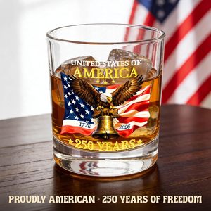 Vaso de <span class=keywords><strong>Whisky</strong></span> Patriótico con Diseño de Águila y Bandera de EE. UU., 250.º Aniversario, Vaso Old Fashioned de 10 oz para Bourbon, Cócteles, <span class=keywords><strong>Whisky</strong></span> y Ron, Ideal para Regalo - Product Image 3